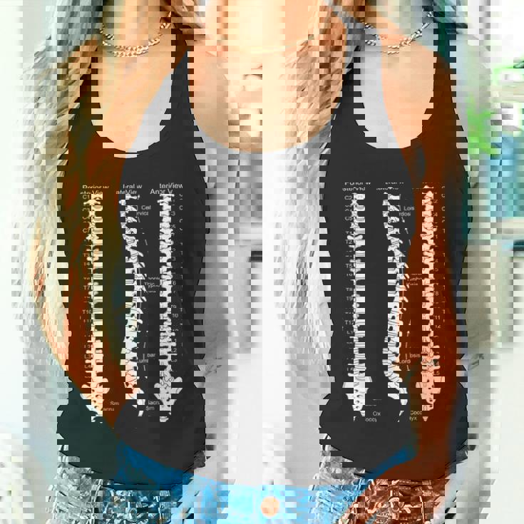 人間の脊椎解剖学カイロプラクティック図 タンクトップ