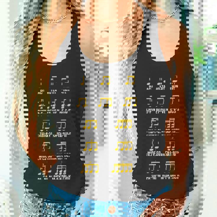 作曲家リズム音楽 バッハ・モーツァルト ベートーヴェン・ショパン タンクトップ