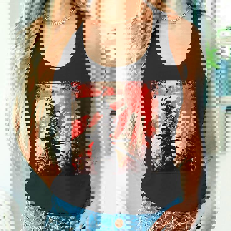 侍 日本のレトロアート 武士道 ヴィンテージ戦士 タンクトップ