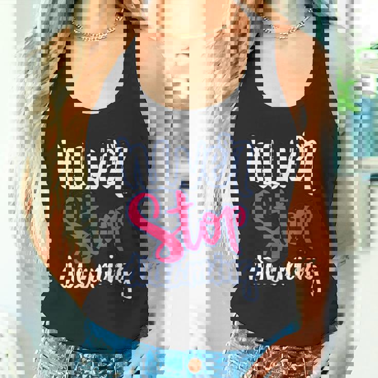 励ましギフト ポジティブなメッセージ Nevertop Dreaming タンクトップ