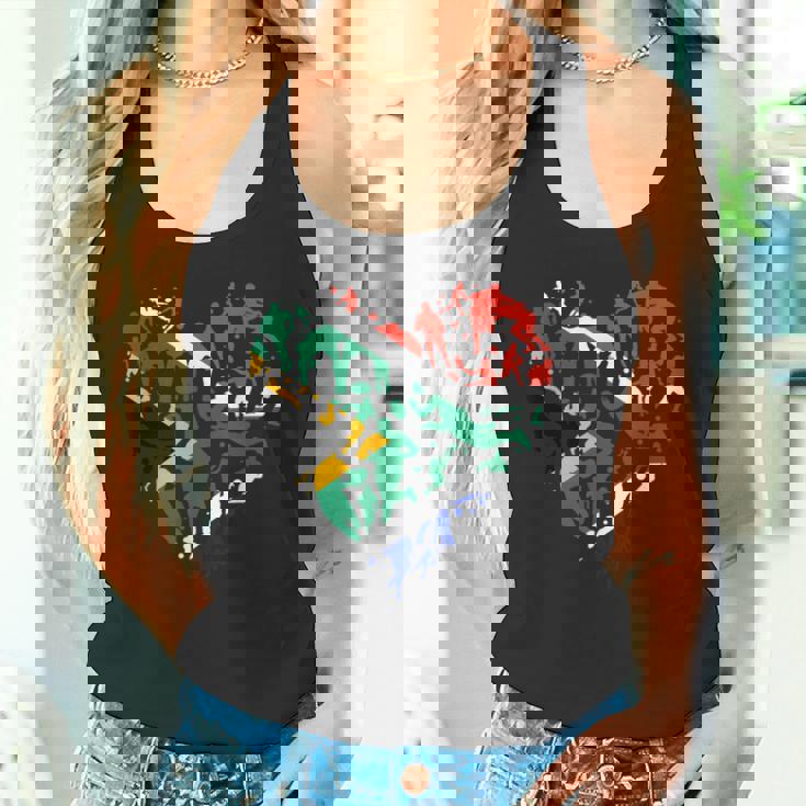 南アフリカ ラグビー ラブハート 南アフリカ ラグビーファン タンクトップ