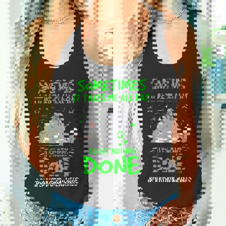 双極性障害啓発猫リボン タンクトップ