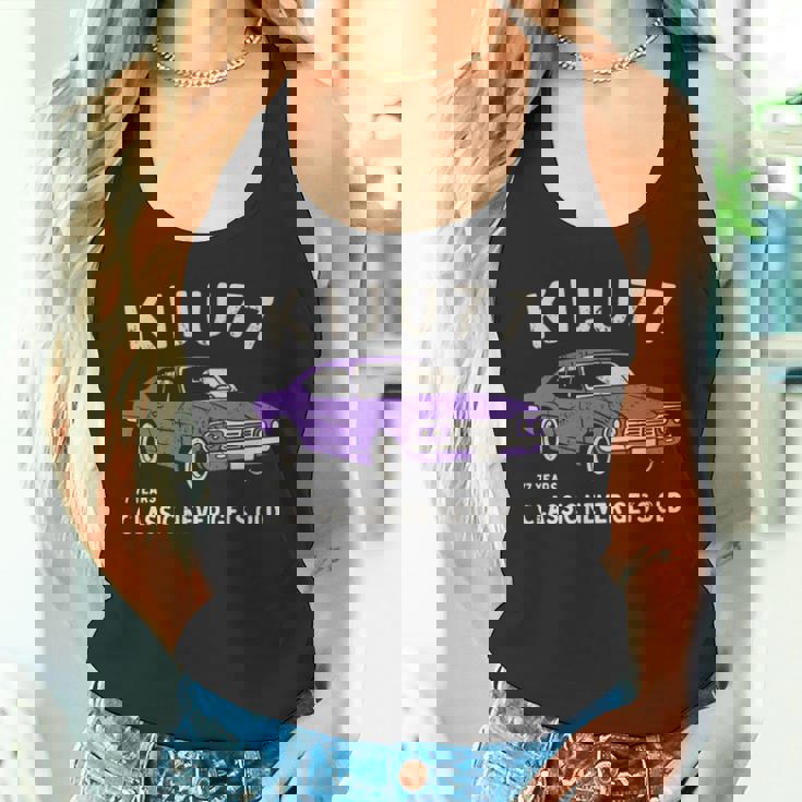 喜寿祝い 車好き お父さん 男性 クラシックカー 77歳 Classic Never Gets Old 長袖tシャツ タンクトップ