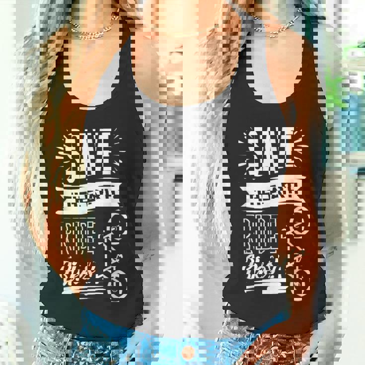 地球を救おう 自転車に乗ろう タンクトップ