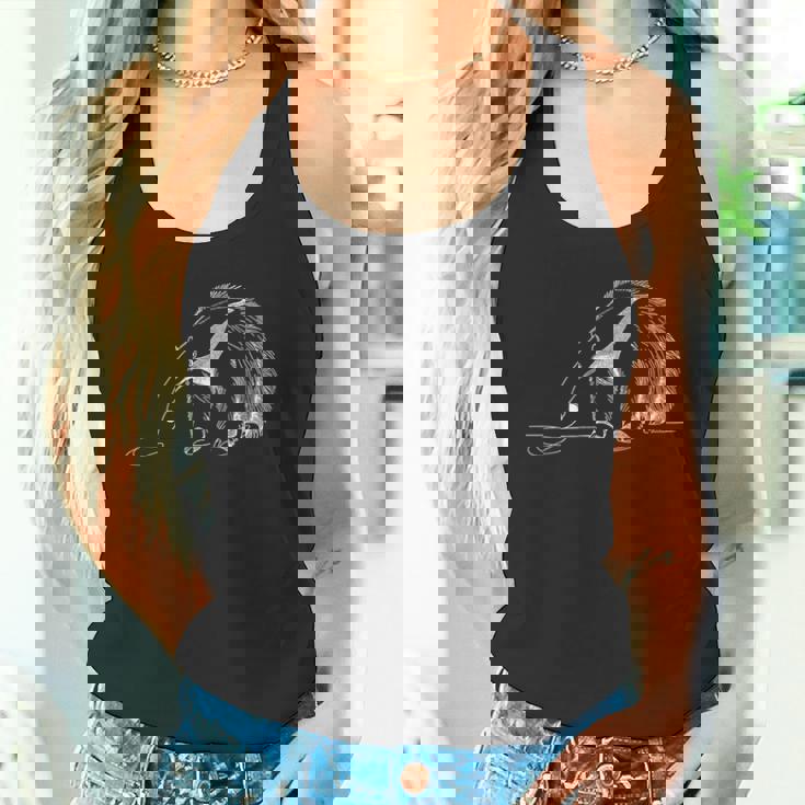 巨大アリクイ ラインアート 野生動物 図面デザイン タンクトップ