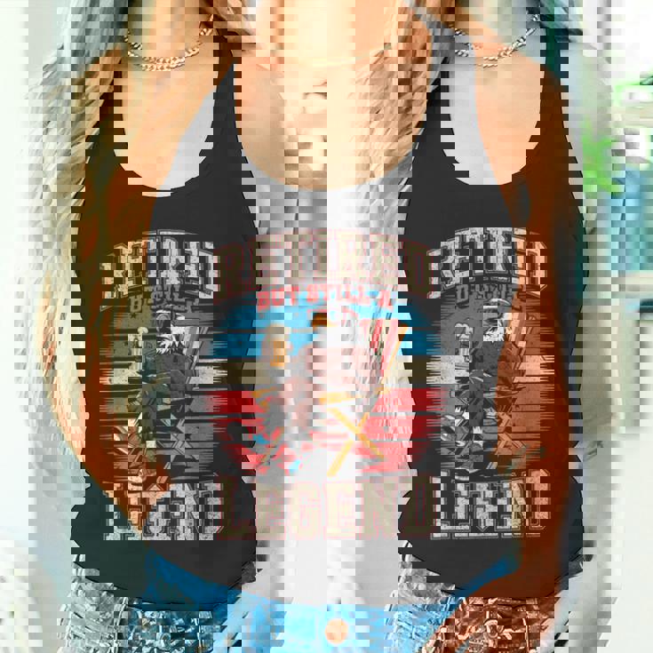 引退したがまだ伝説のイーグルとビールアメリカンスタイル タンクトップ