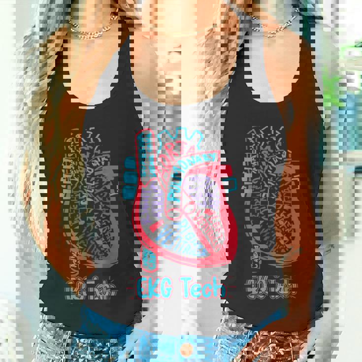 心電図技術者 心臓の各部位 看護師 循環器科 ギフト タンクトップ