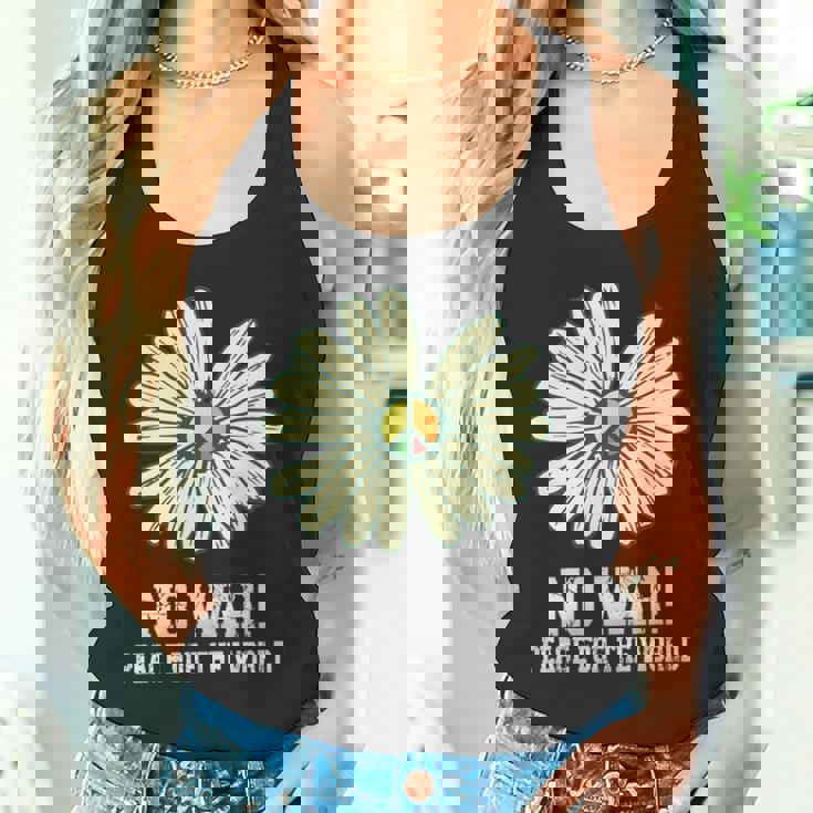 戦争なし、平和、反戦、戦争なし 長袖tシャツ タンクトップ