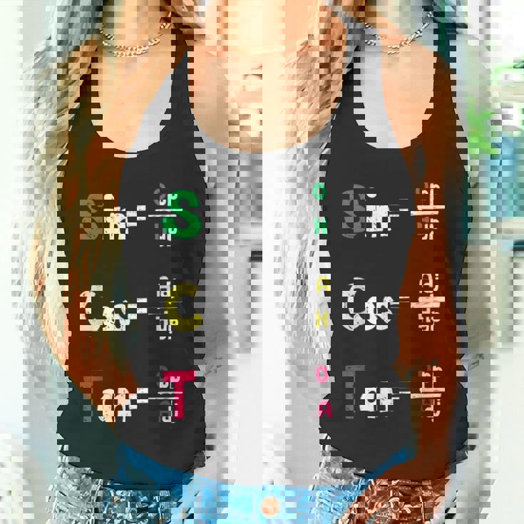 数学教師 三角法oh Cah Toa ジオメトリパロディ タンクトップ