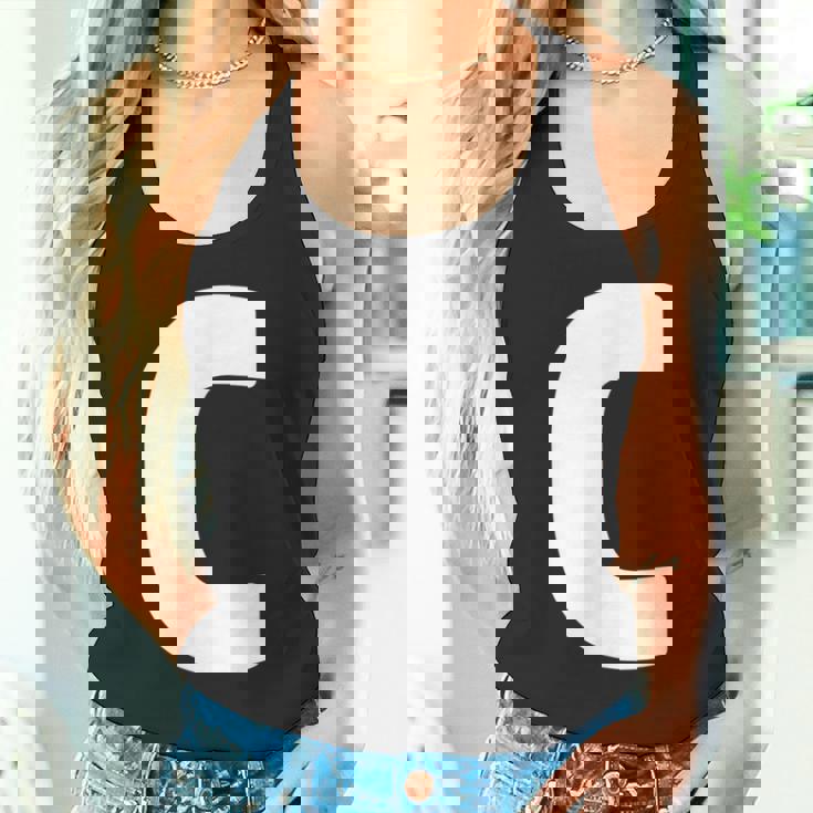 文字c 大文字 アルファベット モノグラム イニシャル タンクトップ