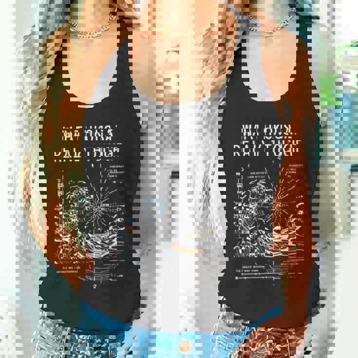 日本 大波動物理学 北斎 水 動き 数学 科学 長袖tシャツ タンクトップ