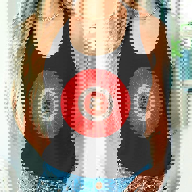 日本の伝統柄紅白傘 タンクトップ