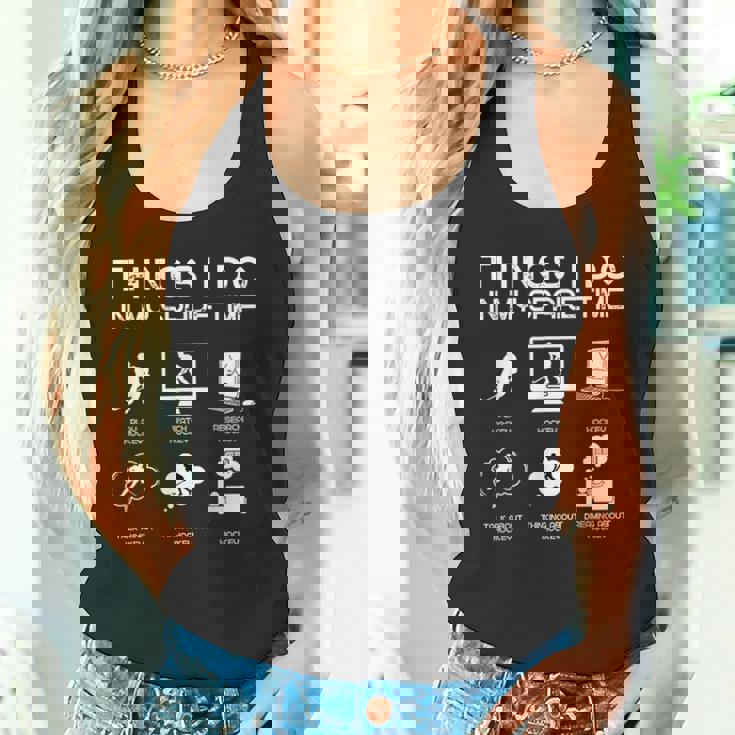 暇なときにすること面白いホッケー愛好家 タンクトップ