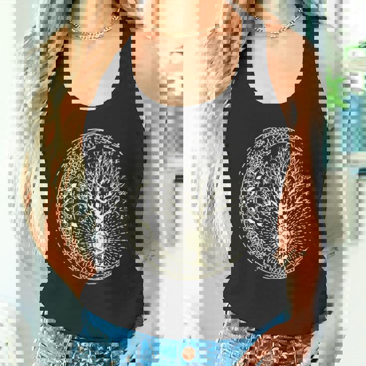 曼荼羅tシャツ 生命の樹 タトゥースタイルシャツ 長袖tシャツ タンクトップ