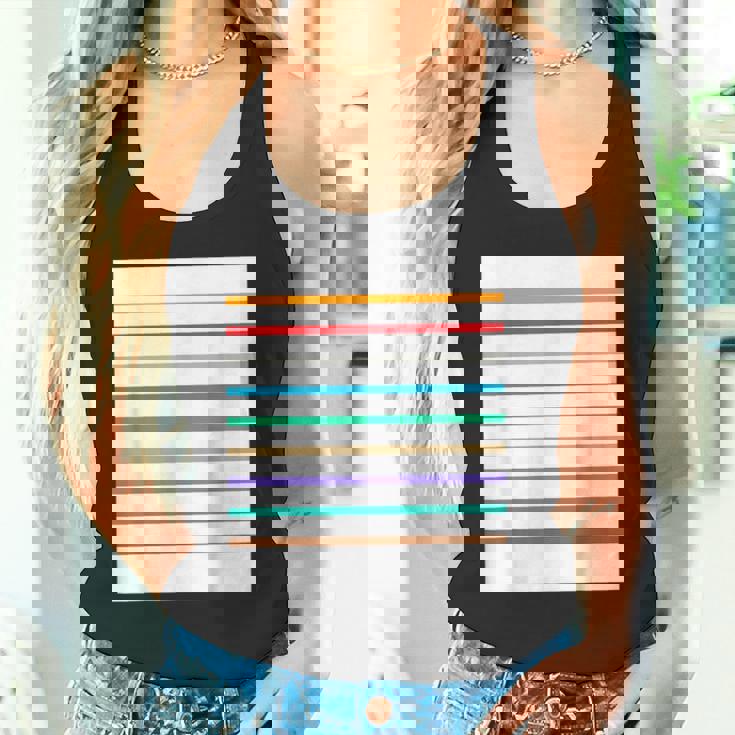 東京の地下鉄 カラー 色 ボーダー 鉄道【電車ファン】【変なデザイン屋さん】メトロ 面白い ポップ デザイン タンクトップ