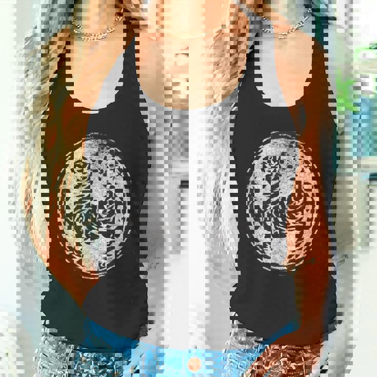 松かん 空手風シンボル 武道訓練 虎 タンクトップ