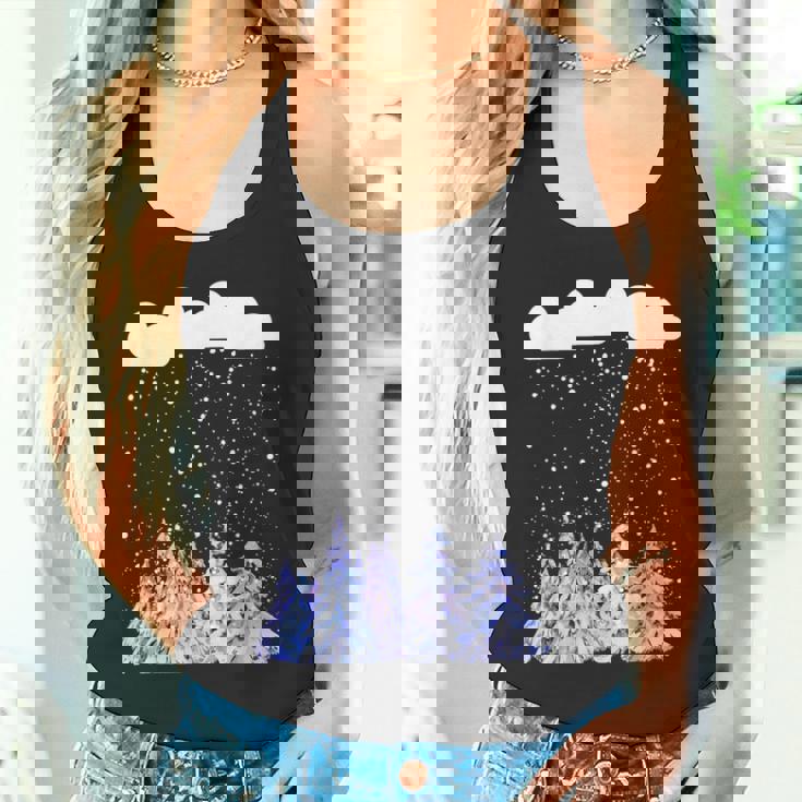 森 雪 新雪 落ちる 冬 ワンダーランド 雪 恋人 タンクトップ