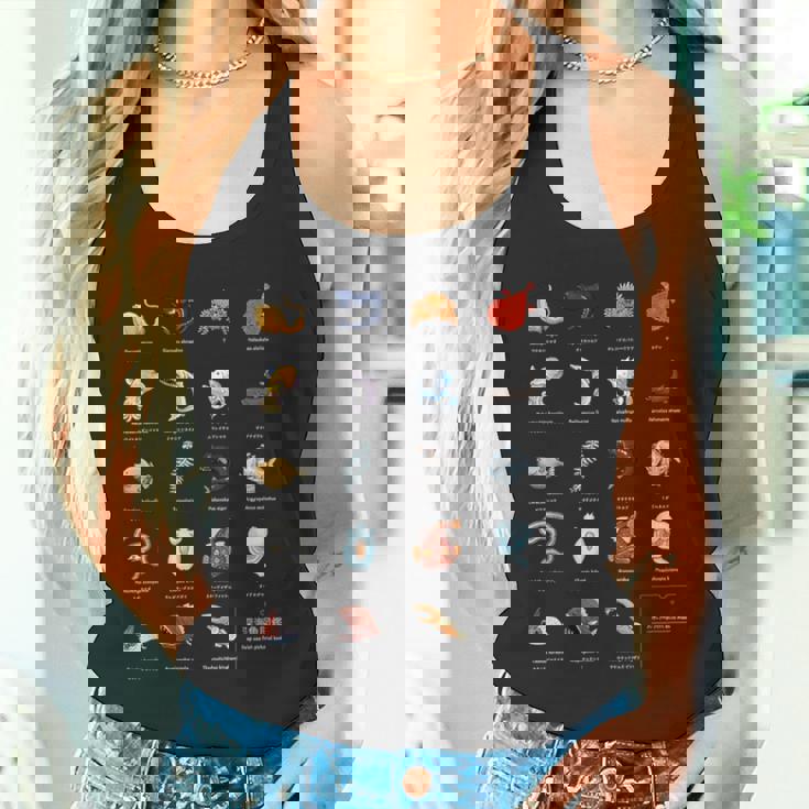 深海魚図鑑3_白文字 タンクトップ