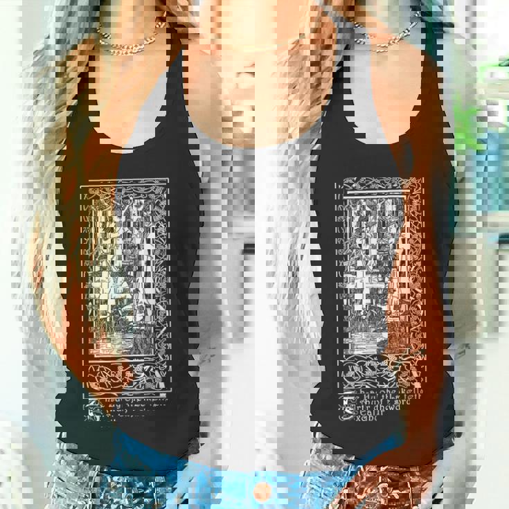 湖の女、エクスカリバー、オーブリー・ビアズリーのイラスト タンクトップ