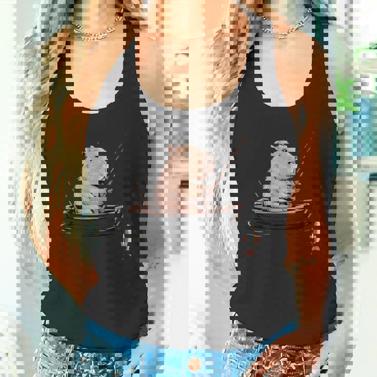 漁師 アングラーカピバラ フィッシング タンクトップ