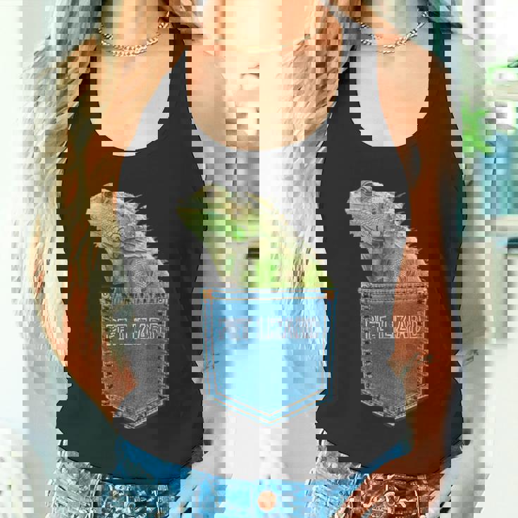 爬虫類 トカゲ ポケット ペット トカゲ イグアナ タンクトップ