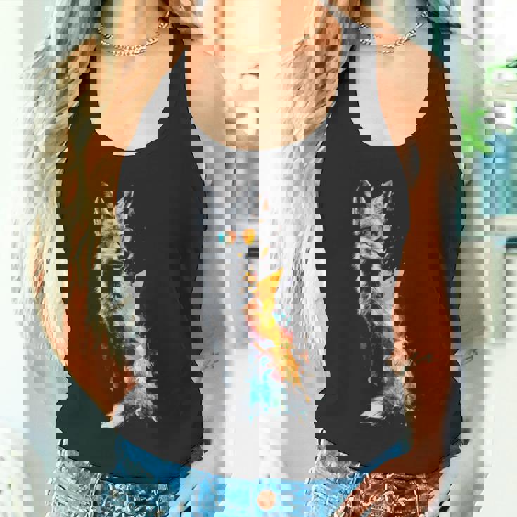 狐 長袖tシャツ タンクトップ