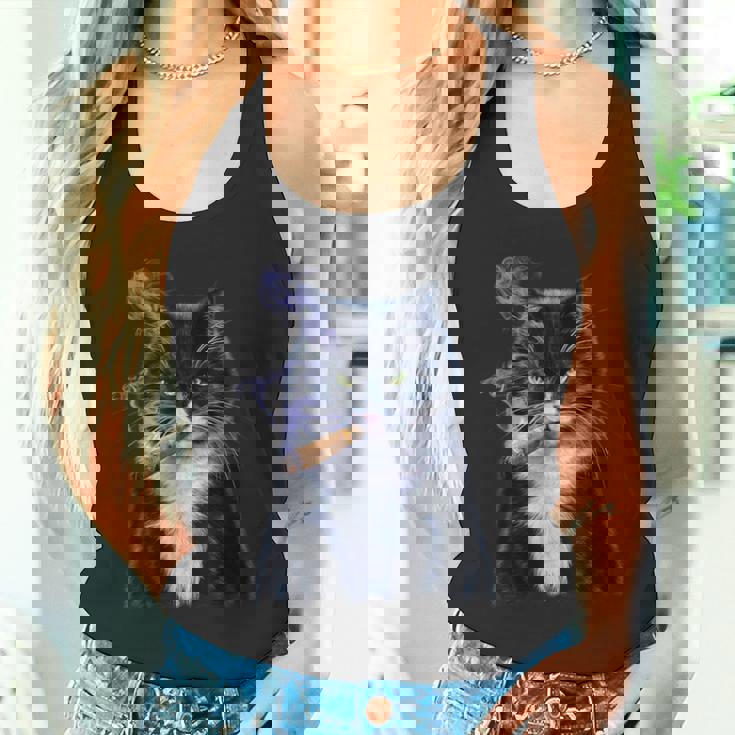 猫 ネコ ボス たばこ ねこ タンクトップ