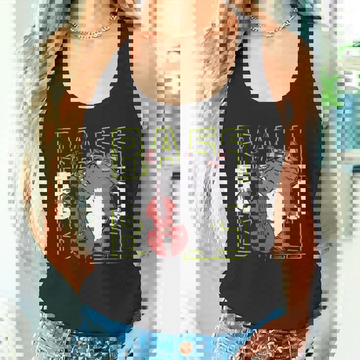 猫 二重低音プレーヤー タンクトップ