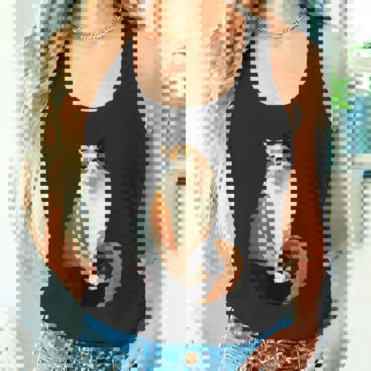 猫 幾何学が描く色彩とラインが生み出すモダン デザイン 6 タンクトップ