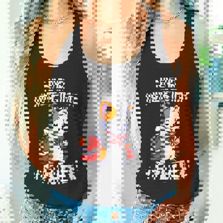 猫に言わせると、Don't Underestimate My Pawer Pun Cat（私の肉球を甘く見ないで）。 タンクトップ