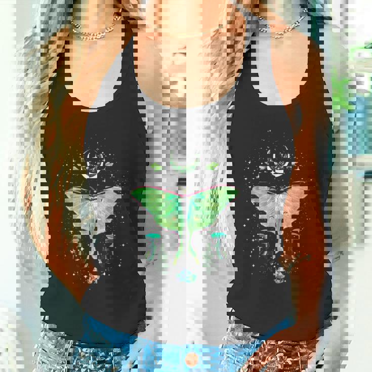 神秘的なゴシック ルナモス ムーンフェイズとキノコ タンクトップ