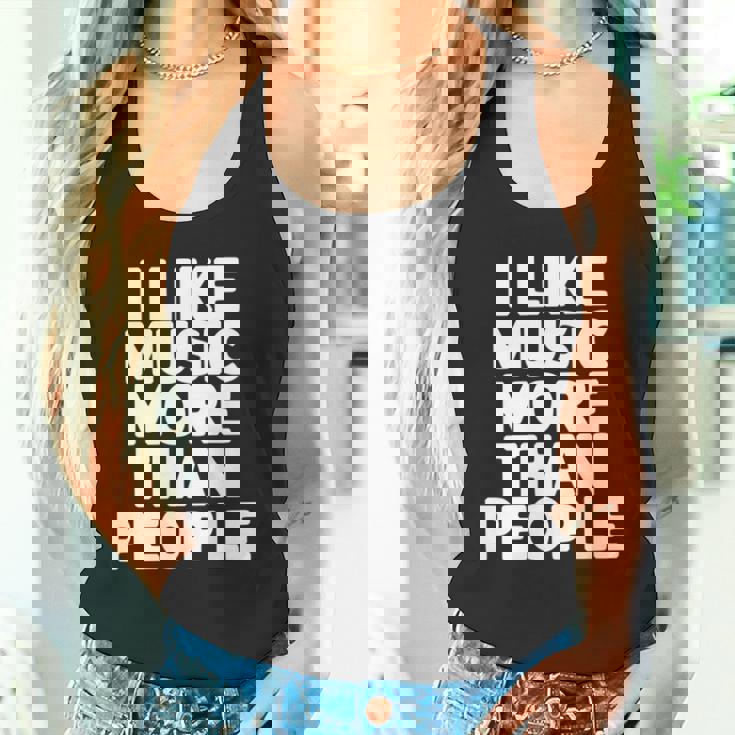 私は人より音楽が好き 長袖tシャツ タンクトップ