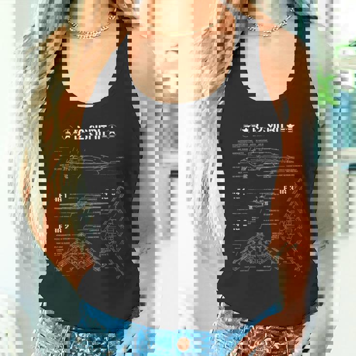 米ステルス機b2の設計図 タンクトップ