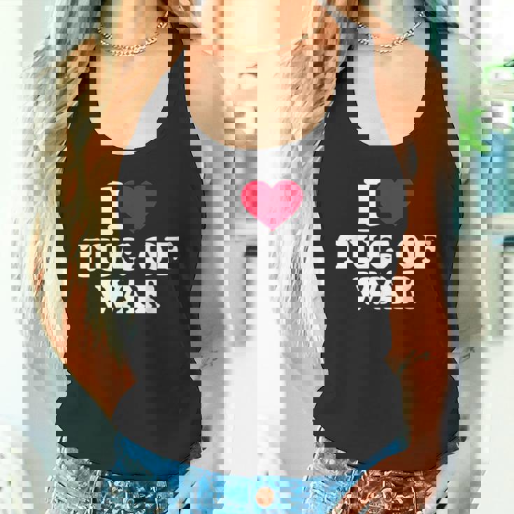 綱引き大好き タンクトップ