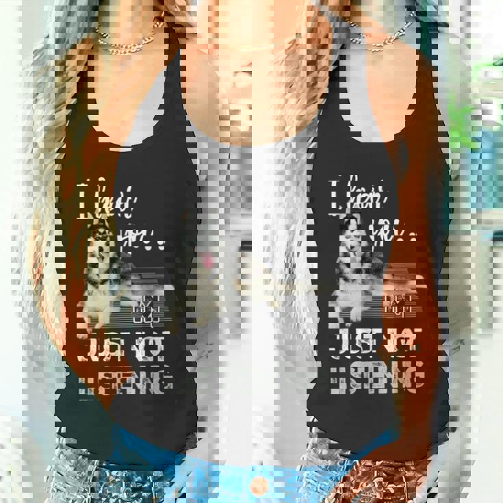 聞こえてるよ聞いていないだけだシベリアンハスキー恋人 タンクトップ