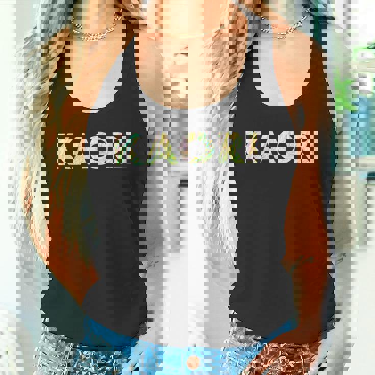 色鉛筆ネームデザインKaori 長袖tシャツ タンクトップ