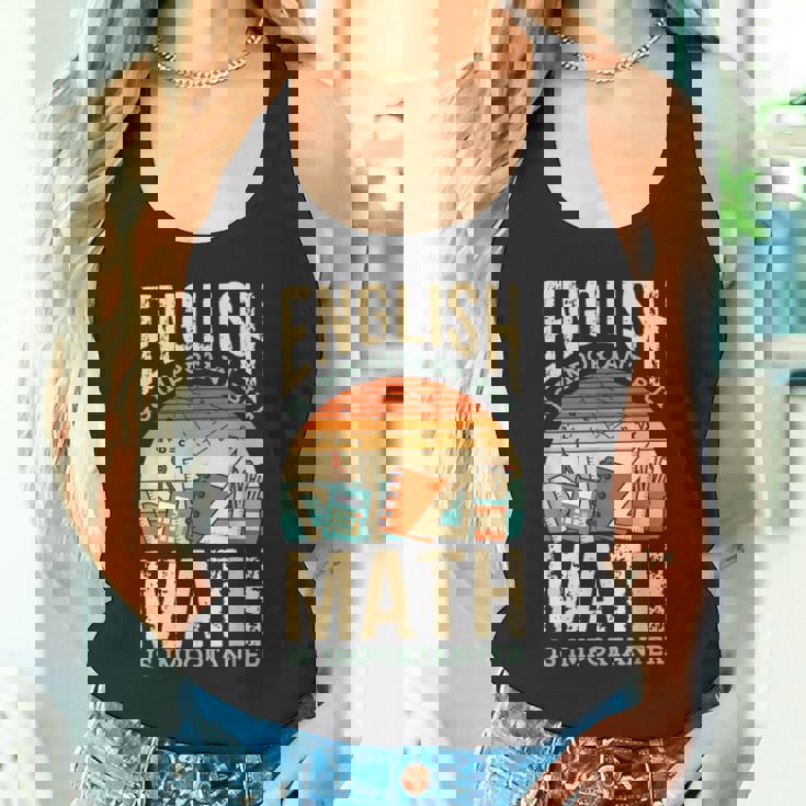 英語は大切だけど数学はもっと大事、数学ダジャレは面白い タンクトップ