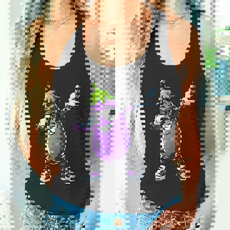 茄子を軽くたたく面白い野菜ギフト ナス付き タンクトップ