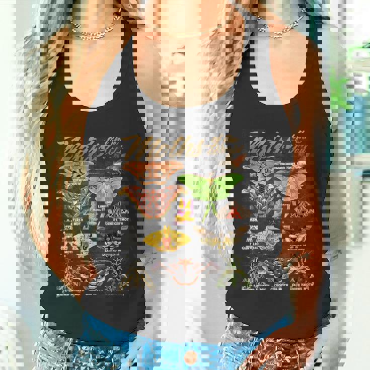 蛾 世界の動物 知育 昆虫 蛾好き タンクトップ