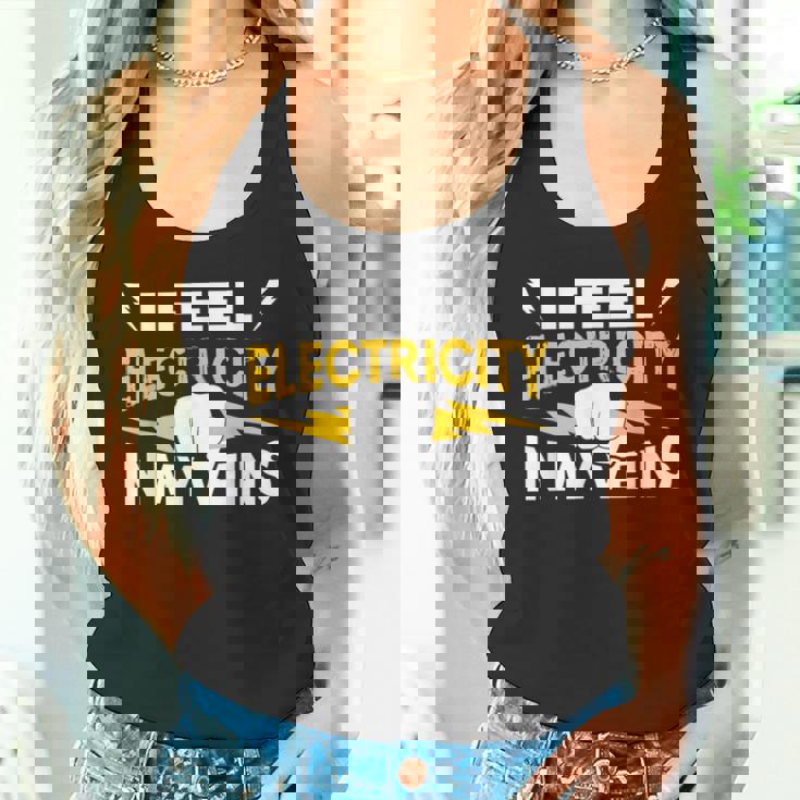 血管に電気を感じる 電気工事士 タンクトップ