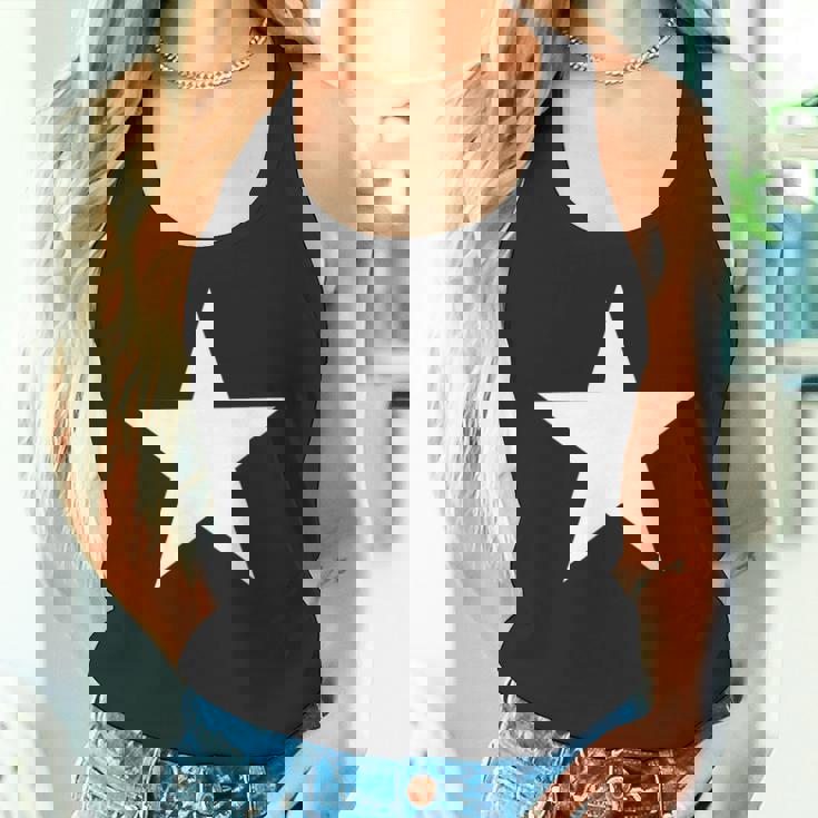 複数の色の白い星 長袖tシャツ タンクトップ