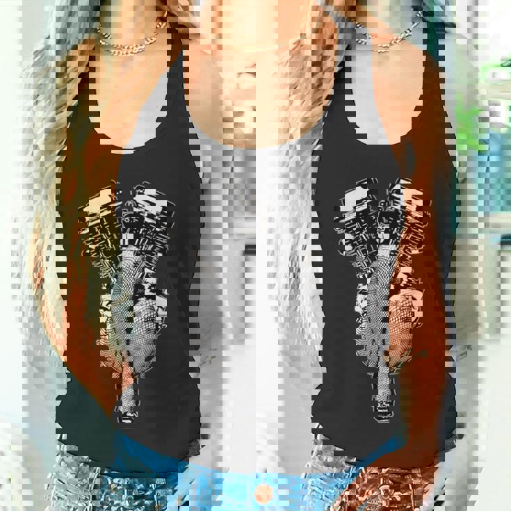 超セクシーhdパンヘッドピンナップバイク、バイカーギアvtwin タンクトップ