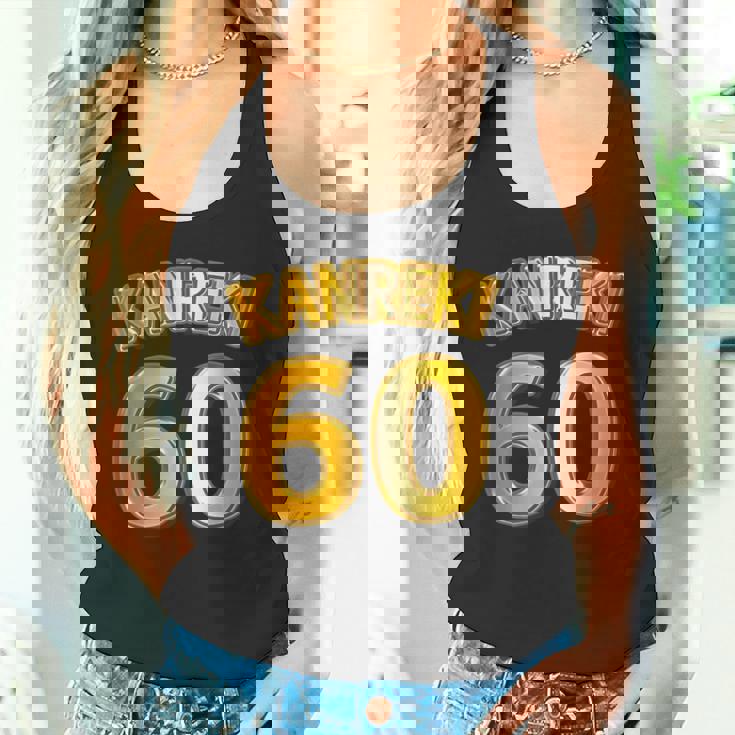 還暦 六十歳 60才 祝 Kanreki（ユニフォーム風）【フェイク 金プレート風 文字】誕生日 面白 タンクトップ