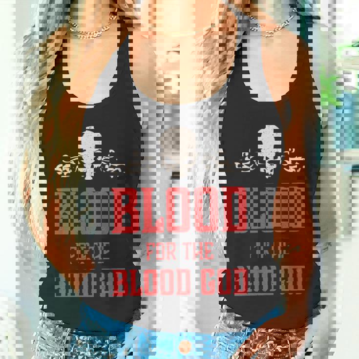 邪悪な頭蓋骨の血 血神 地獄の魔王 長袖tシャツ タンクトップ