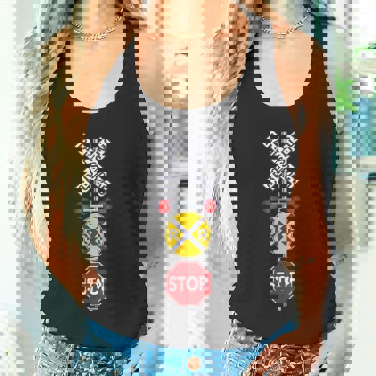 鉄道 踏切 標識 電車 作業員 エンジニア Railfan タンクトップ