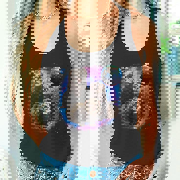 銀河系の面白いフェレット フェレット 長袖tシャツ タンクトップ