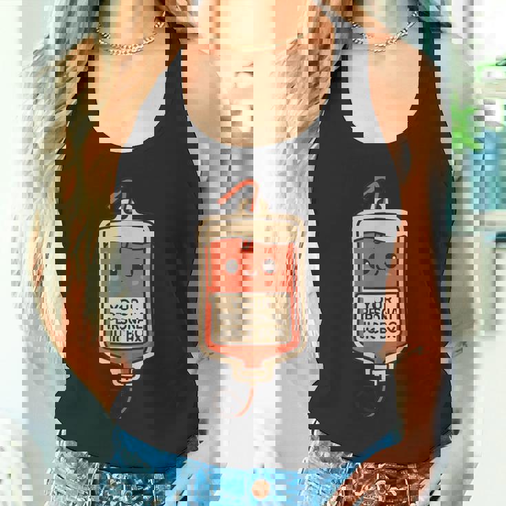 面白い かわいい 静脈内科医 血液バッグ 看護師 医療 ユーモア タンクトップ