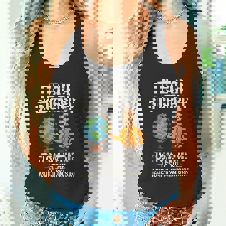 面白い 高校 男性 地理 先生 ティーンエイジャー ジョーク タンクトップ