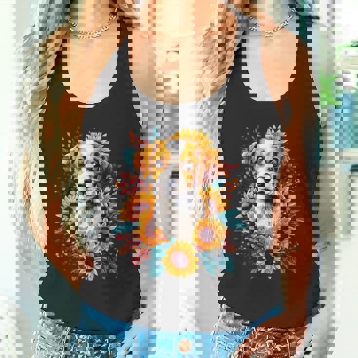 面白いtシャツ ジャックラッセルテリア ひまわり イヌ メンズ グッズ かわいい おもしろ 面白い 服 ネタ タンクトップ