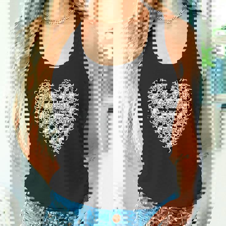 面白いtシャツ パグ 犬 ハート イヌ メンズ 犬好き グッズ かわいい おもしろ 面白い 服 ネタ タンクトップ